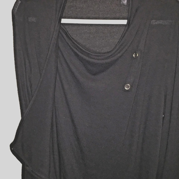 AnyBody Black Sheer Small Crossover Top - Picture 2 of 13